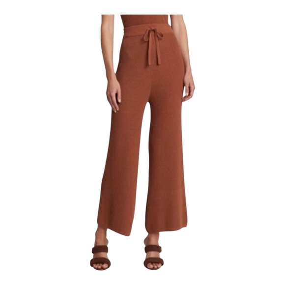 A.L.C Martell Knit Flared Pants Size Large Amber - Picture 3 of 12